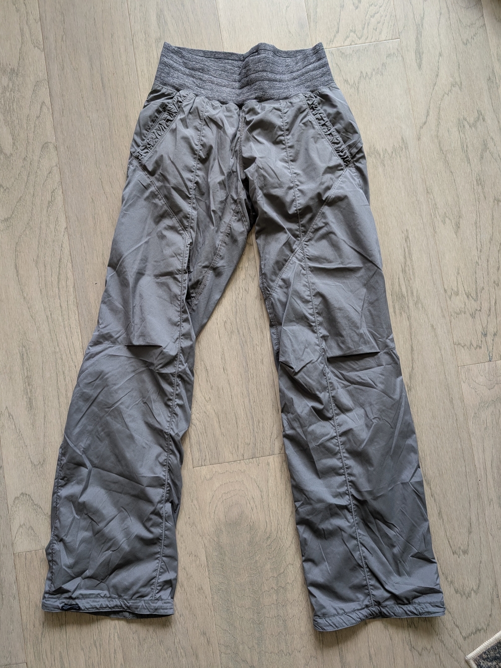 lululemon athletica Women's Gray Track Joggers with Rib Waistband